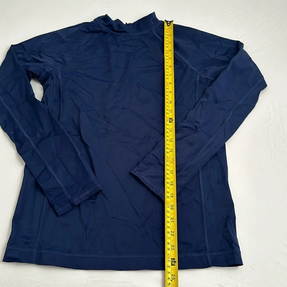 Lands End long sleeve navy blue rash guard L 14-16